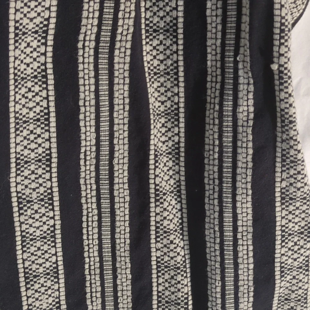 Old Navy | Black and White Woven Pattern Sundress Elastic Back Adjust Straps | M